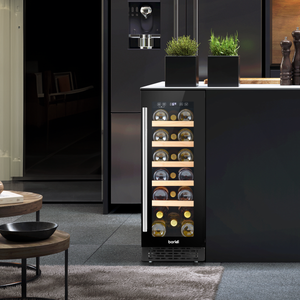 Baridi DH203 20 Bottle Slim Built-In Wine Cooler with Digital Touchscreen Controls, Beech Wood Shelves & - additional view 9