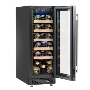 Baridi DH203 20 Bottle Slim Built-In Wine Cooler with Digital Touchscreen Controls, Beech Wood Shelves & - additional view 7