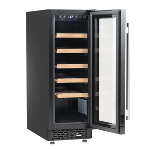 Baridi DH203 20 Bottle Slim Built-In Wine Cooler with Digital Touchscreen Controls, Beech Wood Shelves & - additional view 8