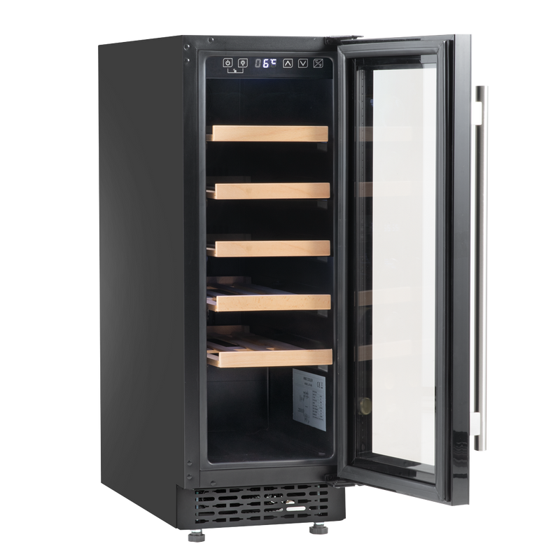 Baridi DH203 20 Bottle Slim Built-In Wine Cooler with Digital Touchscreen Controls, Beech Wood Shelves & - additional view 8