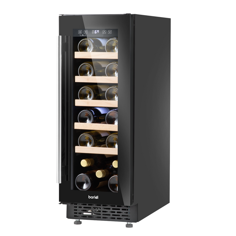Baridi DH203 20 Bottle Slim Built-In Wine Cooler with Digital Touchscreen Controls, Beech Wood Shelves & - additional view 3