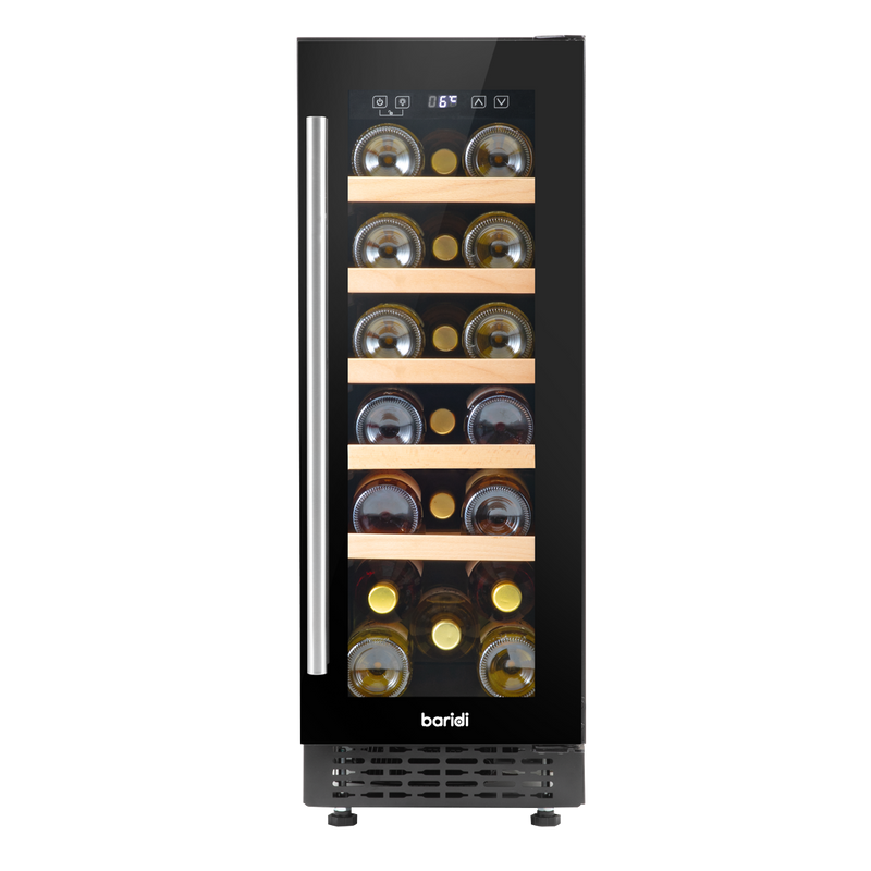 Baridi DH203 20 Bottle Slim Built-In Wine Cooler with Digital Touchscreen Controls, Beech Wood Shelves & - additional view 4