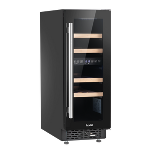 Baridi DH204 17 Bottle Dual Zone Slim Built-In 30cm Wine Cooler with Touch Screen Controls, Beech Wood - additional view 5