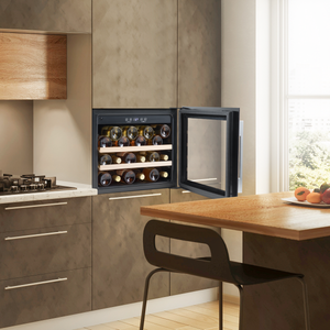 Baridi DH205 28 Bottle Built-In Wine Cooler with Touch Screen Controls, Beech Wood Shelves & LED Light - additional view 4