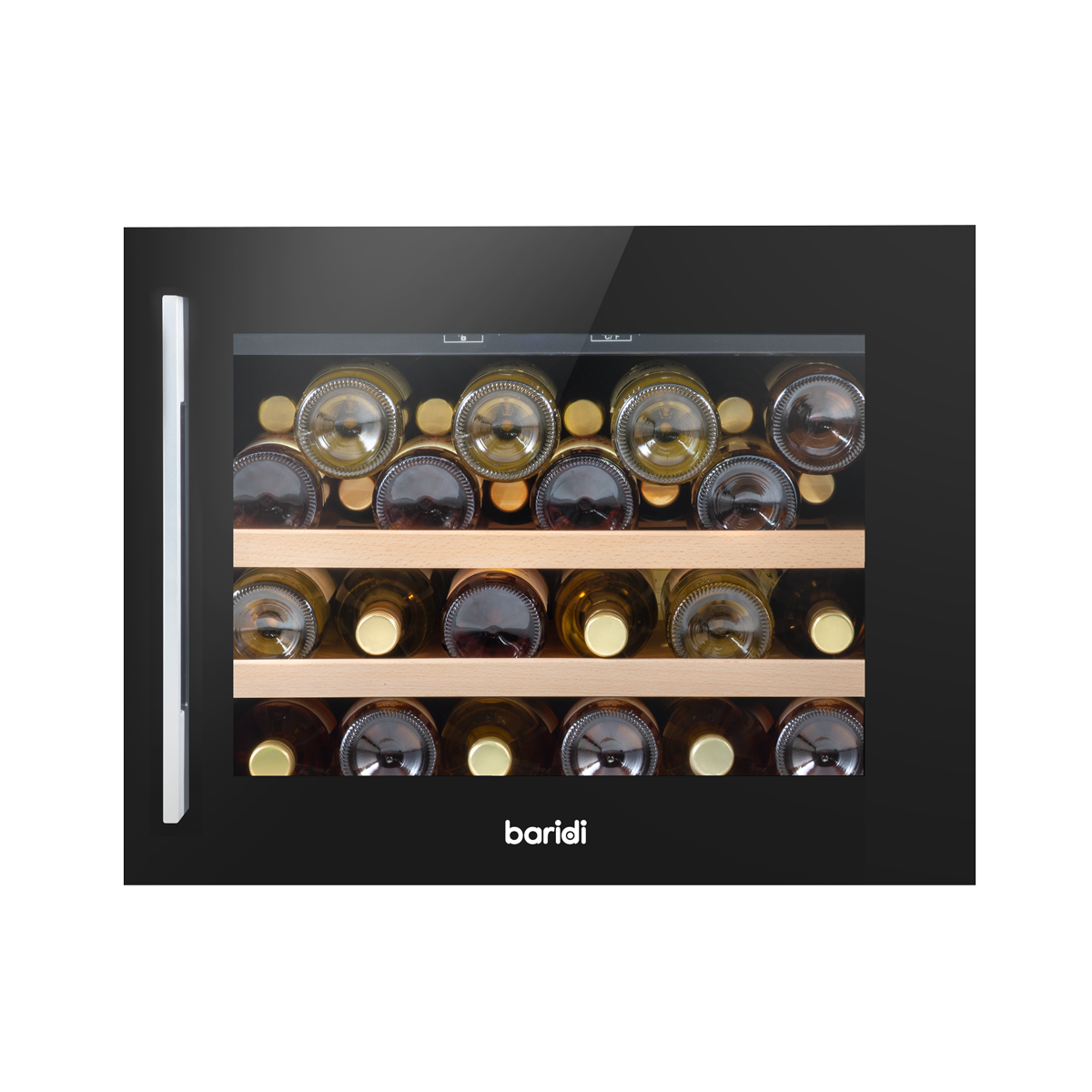 Baridi DH206 36 Bottle Built-In Wine Cooler with Touchscreen Controls, Beech Wood Shelves & LED Light - additional view 10
