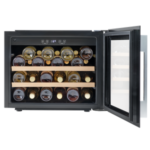 Baridi DH205 28 Bottle Built-In Wine Cooler with Touch Screen Controls, Beech Wood Shelves & LED Light - additional view 7
