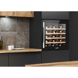 Baridi DH206 36 Bottle Built-In Wine Cooler with Touchscreen Controls, Beech Wood Shelves & LED Light - additional view 2