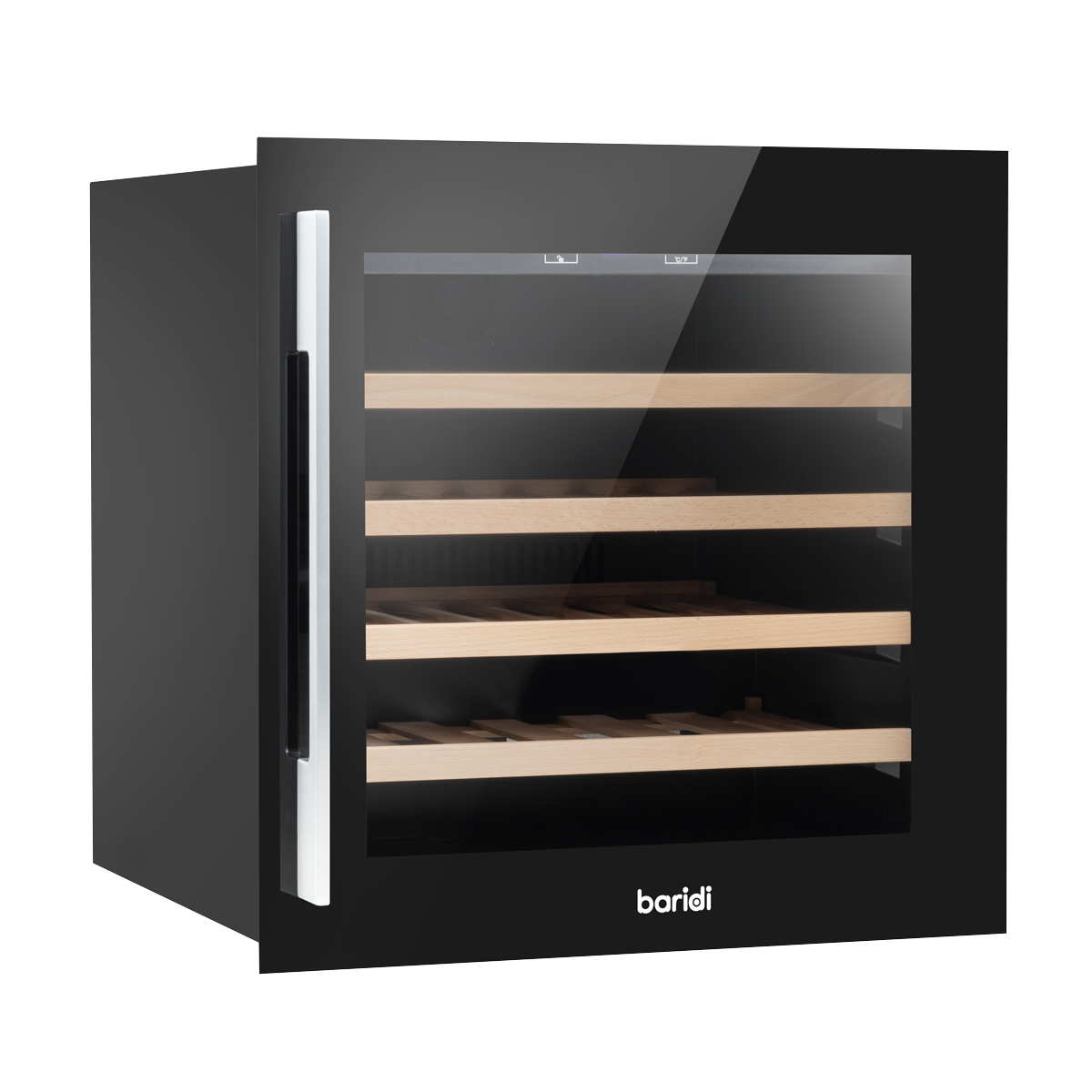 Baridi DH206 36 Bottle Built-In Wine Cooler with Touchscreen Controls, Beech Wood Shelves & LED Light - additional view 3