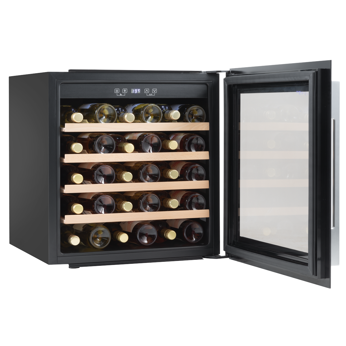 Baridi DH206 36 Bottle Built-In Wine Cooler with Touchscreen Controls, Beech Wood Shelves & LED Light - additional view 4