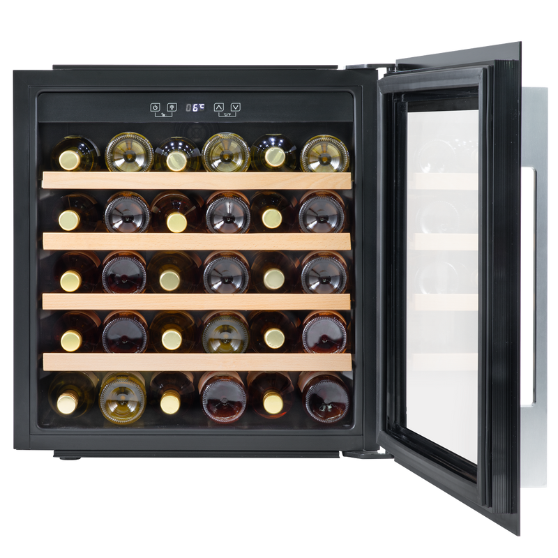 Baridi DH206 36 Bottle Built-In Wine Cooler with Touchscreen Controls, Beech Wood Shelves & LED Light - additional view 12