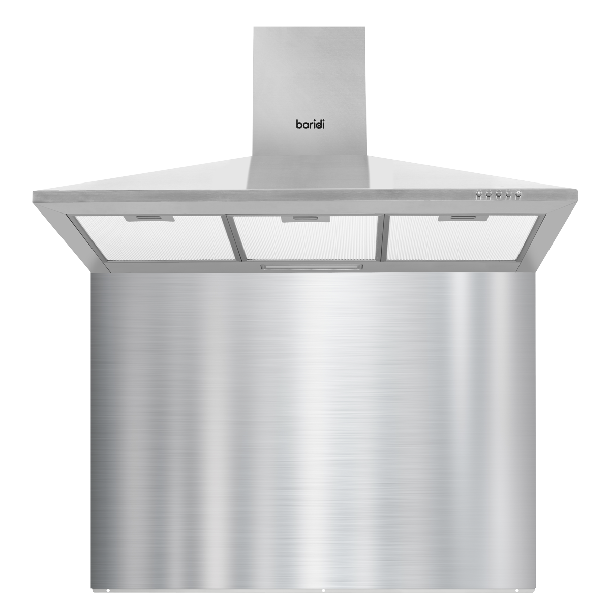 Baridi DH211 Cooker Hood with Carbon Filters & Splashback 90cm - Stainless Steel