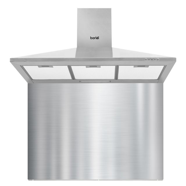 Baridi DH211 Cooker Hood with Carbon Filters & Splashback 90cm - Stainless Steel
