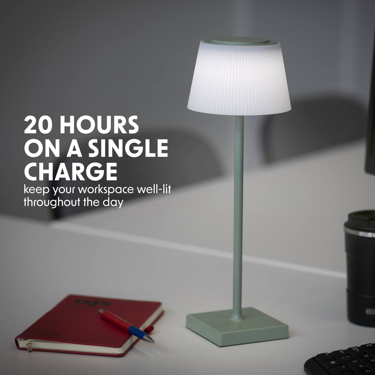 Dellonda DH214 Rechargeable Table Lamp for Home Office Restaurant RGB Colours - additional view 5