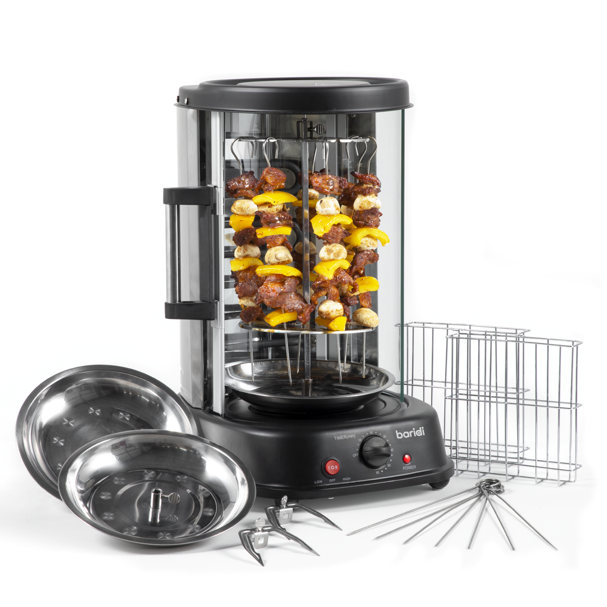 Baridi DH216 Vertical 360° Rotisserie Smokeless Grill 21L Capacity - additional view 6