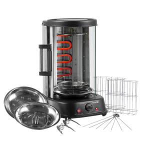 Baridi DH216 Vertical 360° Rotisserie Smokeless Grill 21L Capacity