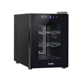 Baridi DH217 6 Bottle Thermoelectric Tabletop Wine Cooler with Touch Control - Black