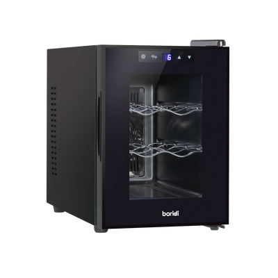 Baridi DH217 6 Bottle Thermoelectric Tabletop Wine Cooler with Touch Control - Black