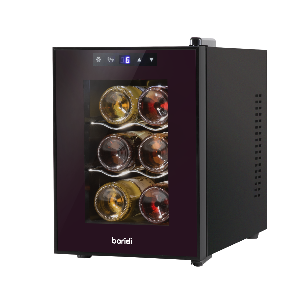 Baridi DH217 6 Bottle Thermoelectric Tabletop Wine Cooler with Touch Control - Black - additional view 3