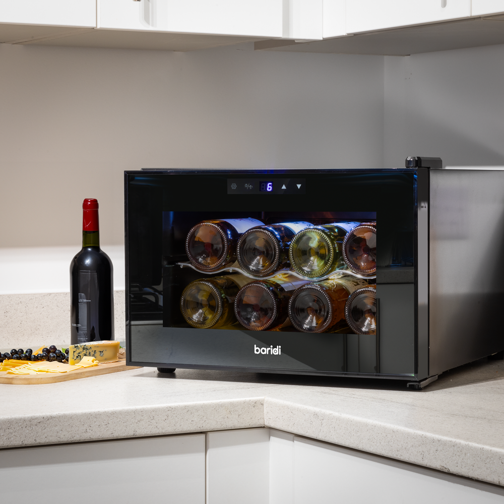 Baridi DH218 8 Bottle Thermoelectric Tabletop Wine Cooler with Touch Control - Black - additional view 12