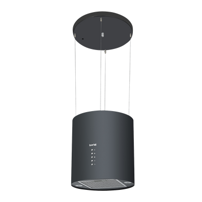 Baridi DH219 Round Island Cooker Hood 35cm - Black