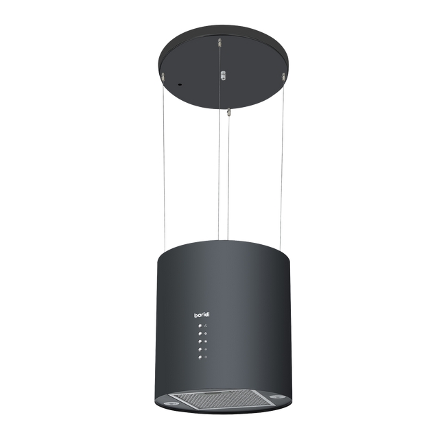 Baridi DH219 Round Island Cooker Hood 35cm - Black