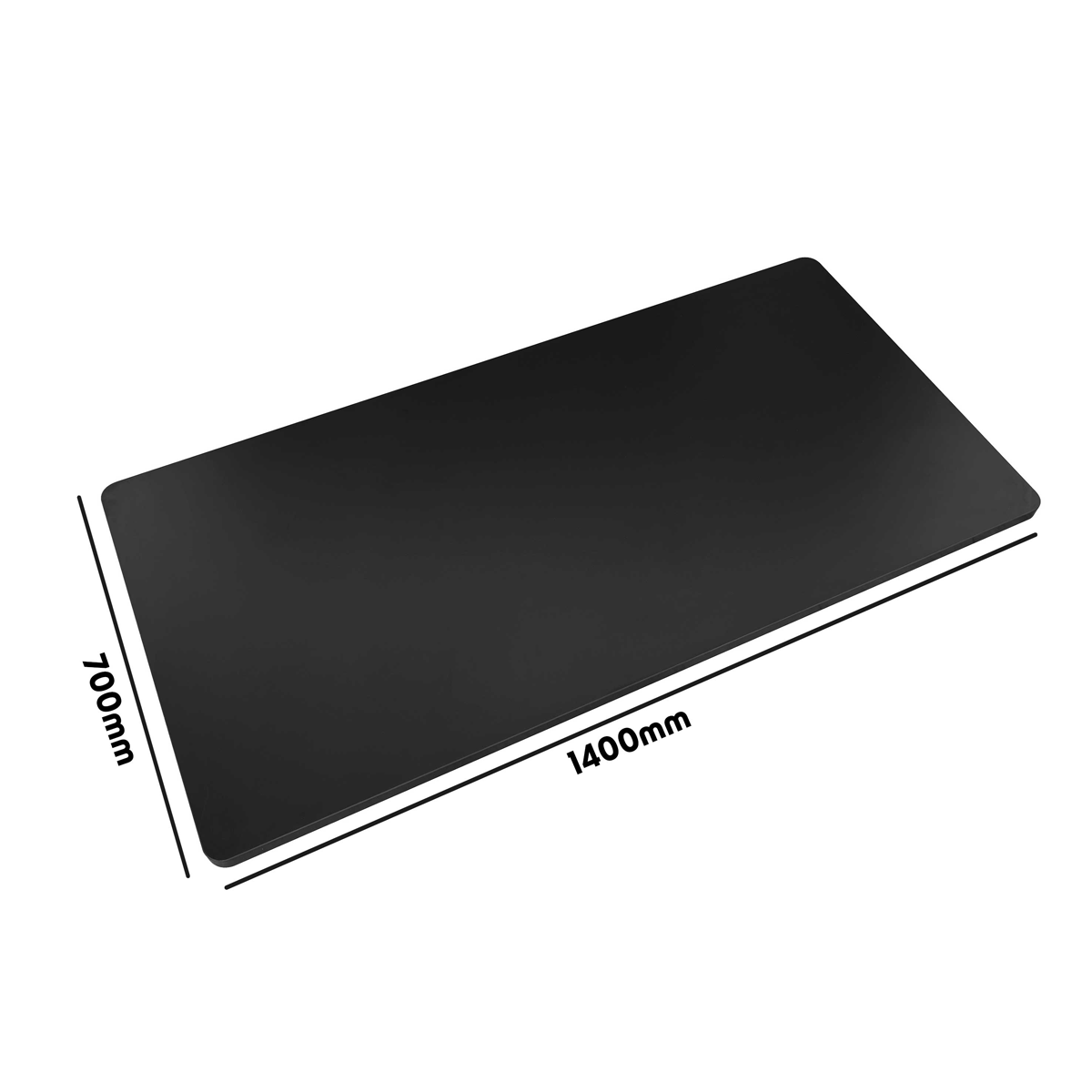 Dellonda DH21 Rectangular Desktop 1400 x 700mm - Black - additional view 5