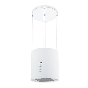 Baridi DH221 Round Island Cooker Hood 35cm - White