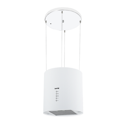 Baridi DH221 Round Island Cooker Hood 35cm - White