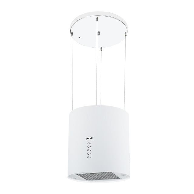 Baridi DH221 Round Island Cooker Hood 35cm - White