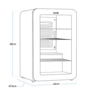 Baridi DH222 Retro Style Undercounter Drinks, Beer & Wine Fridge 70L - Black - additional view 14