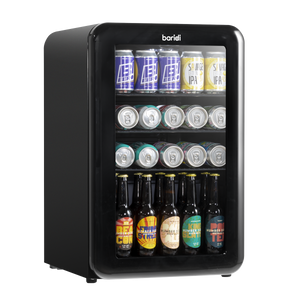 Baridi DH222 Retro Style Undercounter Drinks, Beer & Wine Fridge 70L - Black