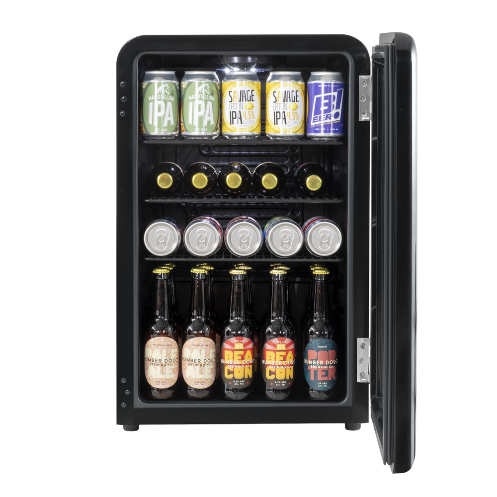 Baridi DH222 Retro Style Undercounter Drinks, Beer & Wine Fridge 70L - Black - additional view 2