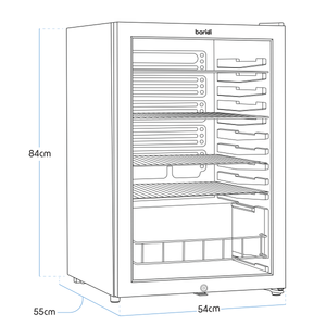 Baridi DH223 Undercounter Drinks, Beer & Wine Fridge with LED Light 115L - Black - additional view 8