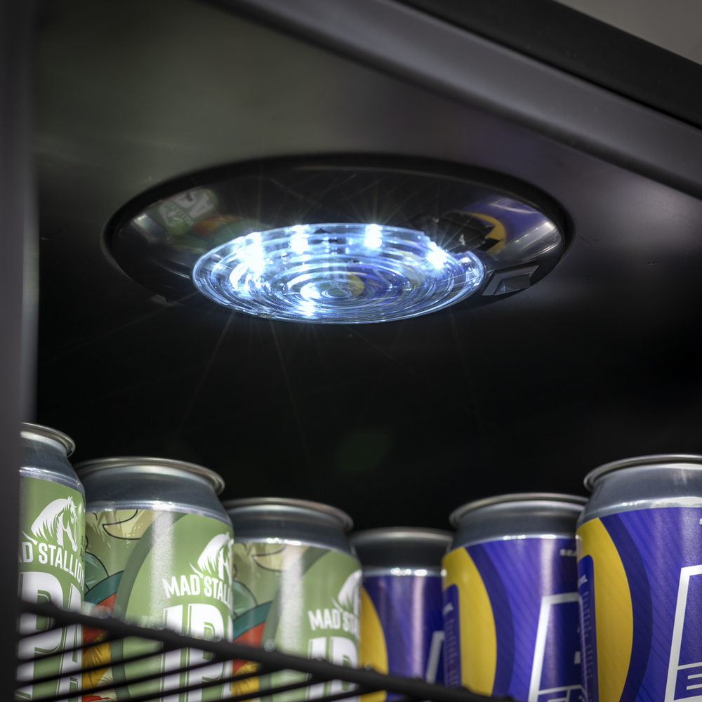 Baridi DH223 Undercounter Drinks, Beer & Wine Fridge with LED Light 115L - Black - additional view 12