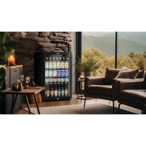Baridi DH223 Undercounter Drinks, Beer & Wine Fridge with LED Light 115L - Black - additional view 15