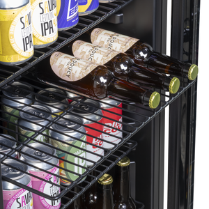 Baridi DH223 Undercounter Drinks, Beer & Wine Fridge with LED Light 115L - Black - additional view 14