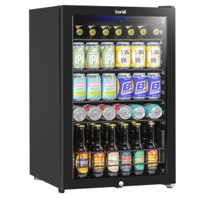Baridi DH223 Undercounter Drinks, Beer & Wine Fridge with LED Light 115L - Black