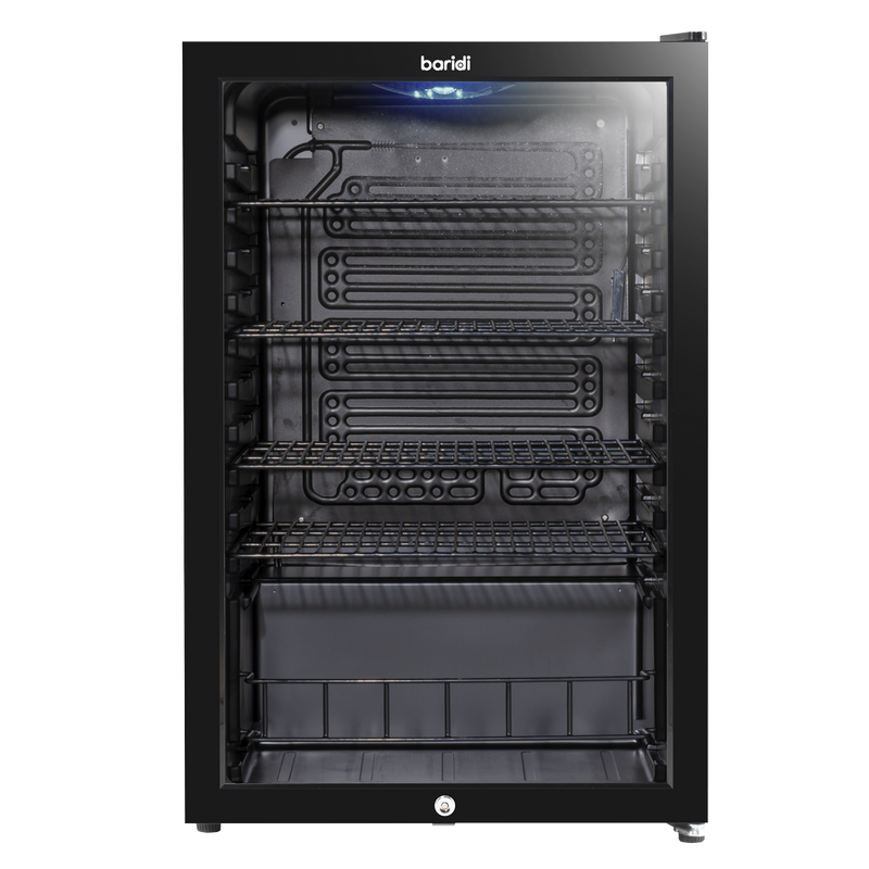Baridi DH223 Undercounter Drinks, Beer & Wine Fridge with LED Light 115L - Black - additional view 9