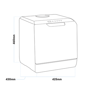 Baridi DH224A 2-4 Place Settings Mini Portable Tabletop Dishwasher, 5 Wash Functions - additional view 12