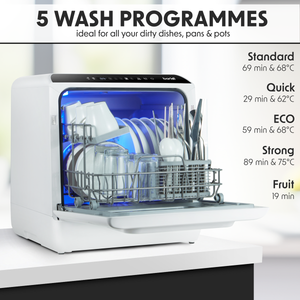 Baridi DH224A 2-4 Place Settings Mini Portable Tabletop Dishwasher, 5 Wash Functions - additional view 13