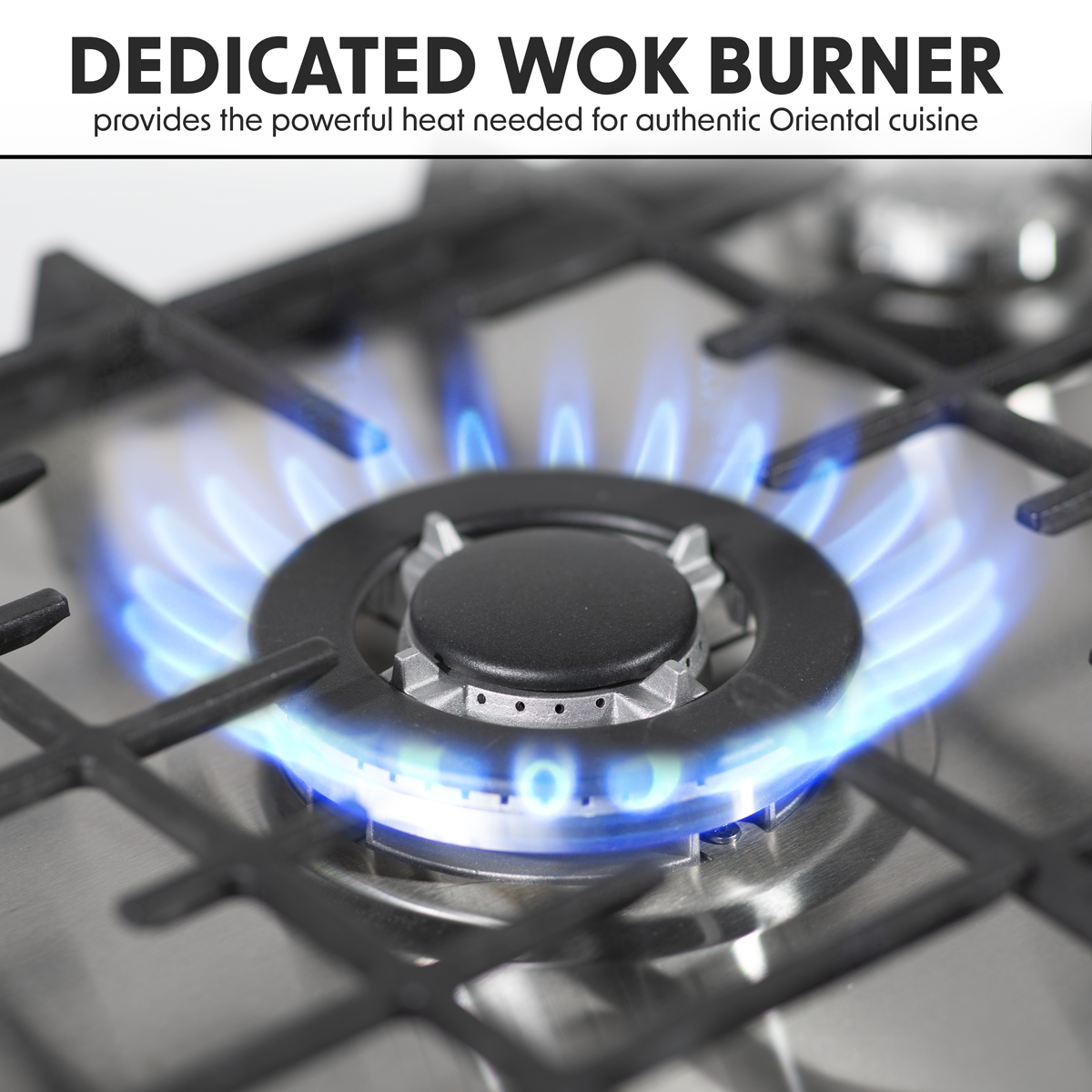 Baridi DH227 Gas Hob with 5 Cooking Zones 70cm - Stainless Steel - additional view 11