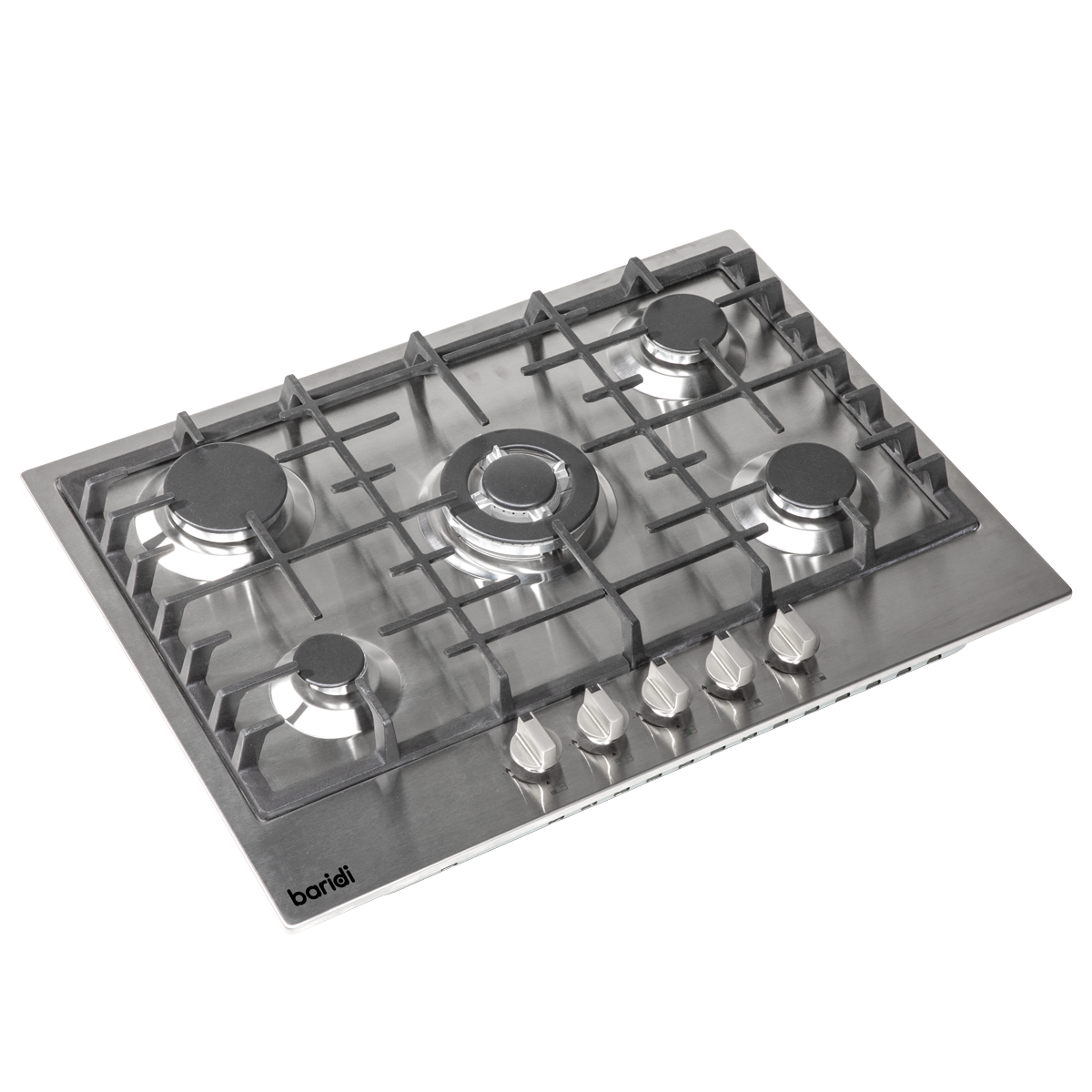 Baridi DH227 Gas Hob with 5 Cooking Zones 70cm - Stainless Steel