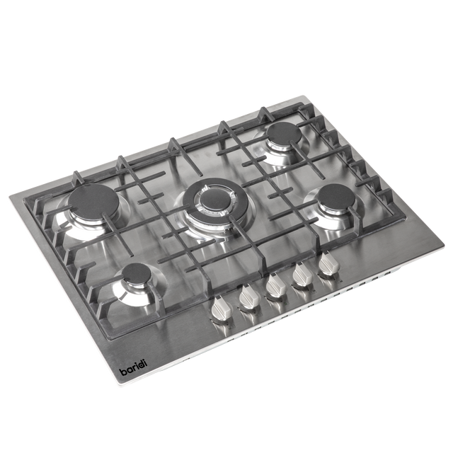 Baridi DH227 Gas Hob with 5 Cooking Zones 70cm - Stainless Steel