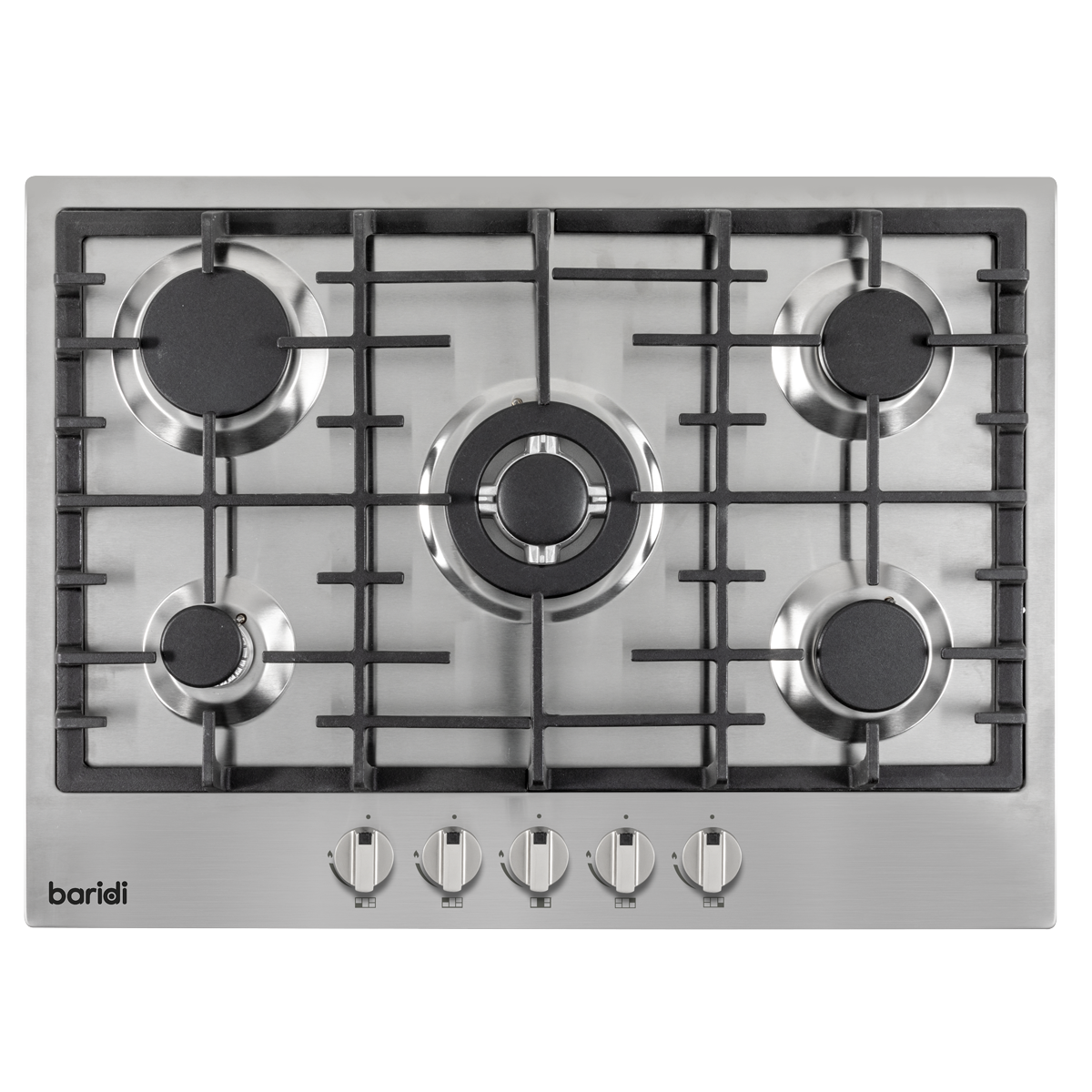 Baridi DH227 Gas Hob with 5 Cooking Zones 70cm - Stainless Steel - additional view 8