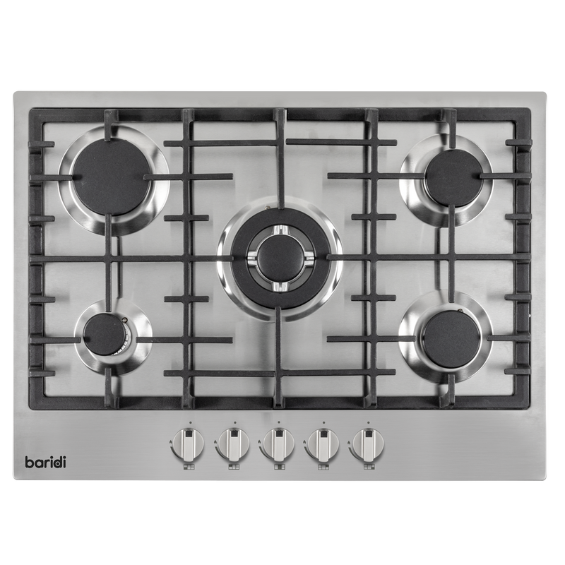 Baridi DH227 Gas Hob with 5 Cooking Zones 70cm - Stainless Steel - additional view 8