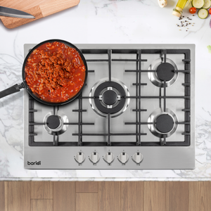 Baridi DH227 Gas Hob with 5 Cooking Zones 70cm - Stainless Steel - additional view 2