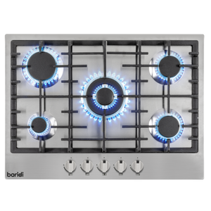 Baridi DH227 Gas Hob with 5 Cooking Zones 70cm - Stainless Steel - additional view 6