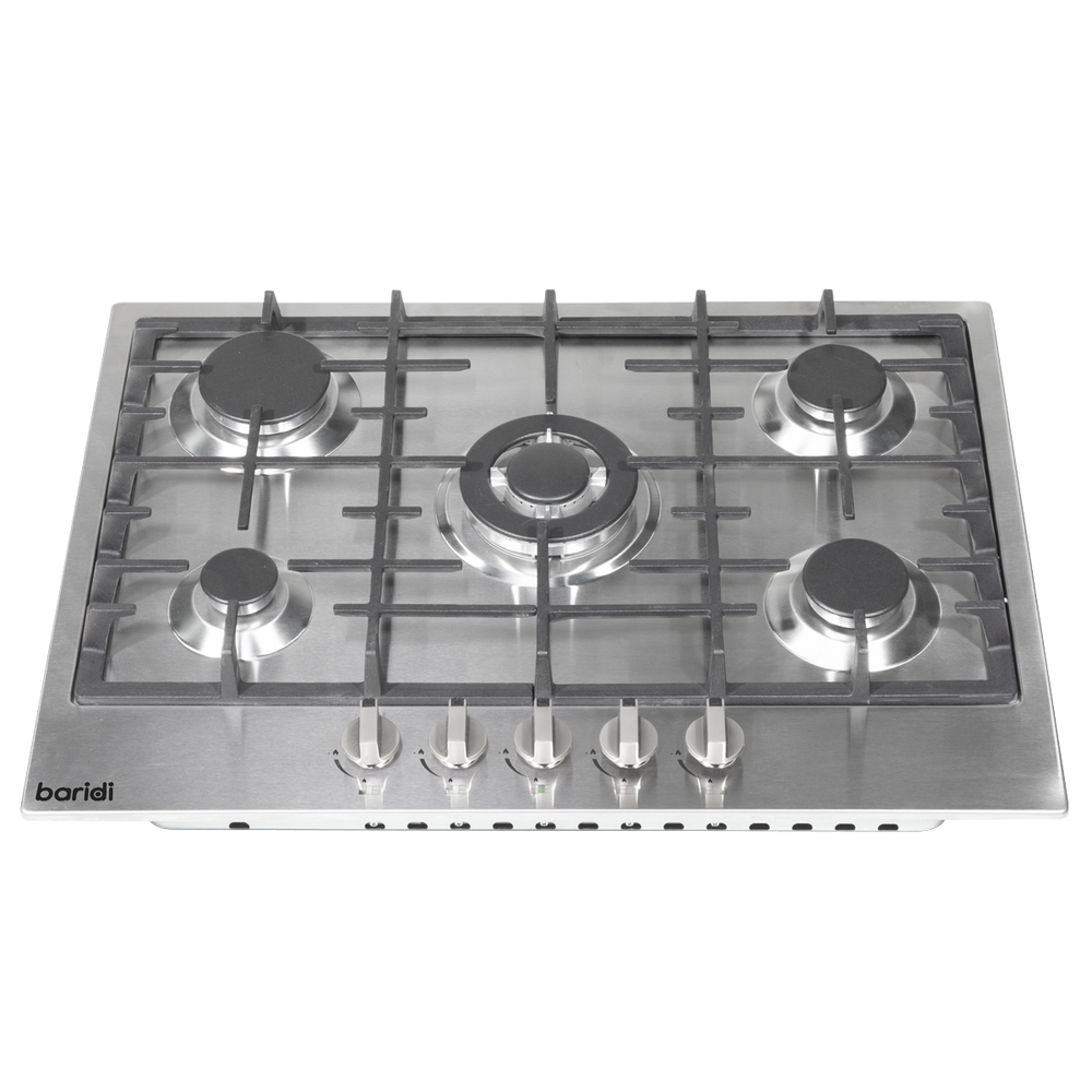 Baridi DH227 Gas Hob with 5 Cooking Zones 70cm - Stainless Steel - additional view 7