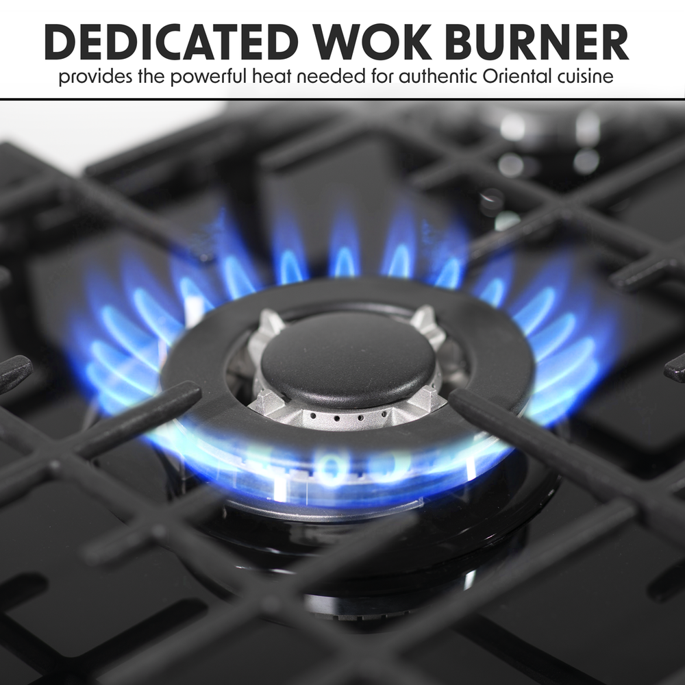 Baridi DH228 Gas Hob with 5 Cooking Zones 70cm - Black - additional view 8