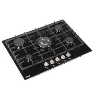 Baridi DH228 Gas Hob with 5 Cooking Zones 70cm - Black
